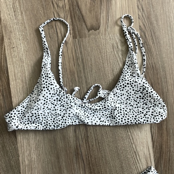 ZAFUL Dalmatian Print Knot High Leg Thong Bikini Swimsuit - Picture 2 of 6